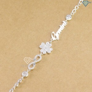 Quà 8 3 cho người yêu lắc tay cỏ 4 lá đính full kim cương LTNM0015