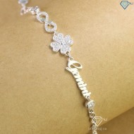 Quà 8 3 cho người yêu lắc tay cỏ 4 lá đính full kim cương LTNM0015