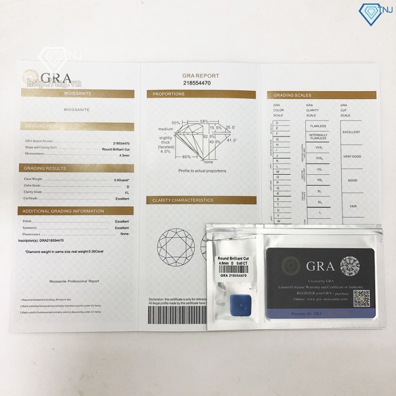 Quà 8 3 cho mẹ bộ trang sức bạc đính kim cương Moissnite BTSM0001