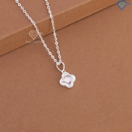 Dây chuyền bạc cỏ 4 lá đính đá trắng DCN0803 - Trang sức TNJ