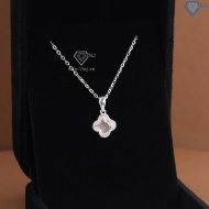 Dây chuyền bạc cỏ 4 lá đính đá trắng DCN0803 - Trang sức TNJ