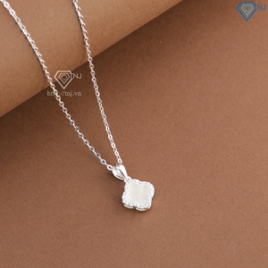 Dây chuyền bạc cỏ 4 lá đính đá trắng DCN0804 - Trang sức TNJ