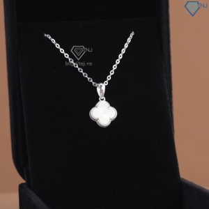 Dây chuyền bạc cỏ 4 lá đính đá trắng DCN0805 - Trang sức TNJ