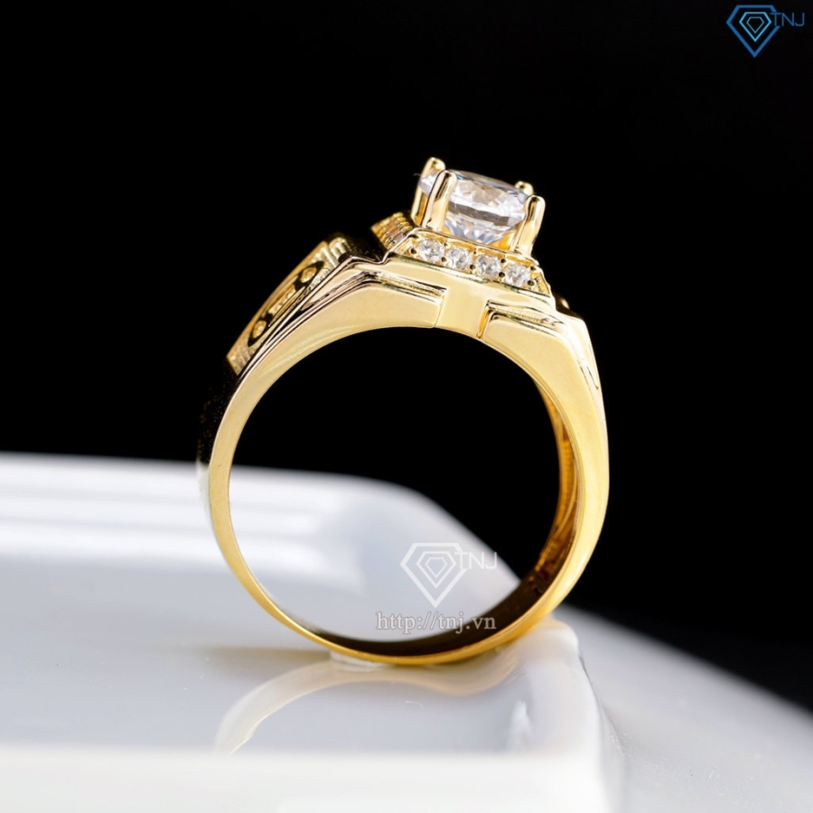 Nhẫn nam bạc kim tiền xi mạ vàng 18k NNA0604-XV