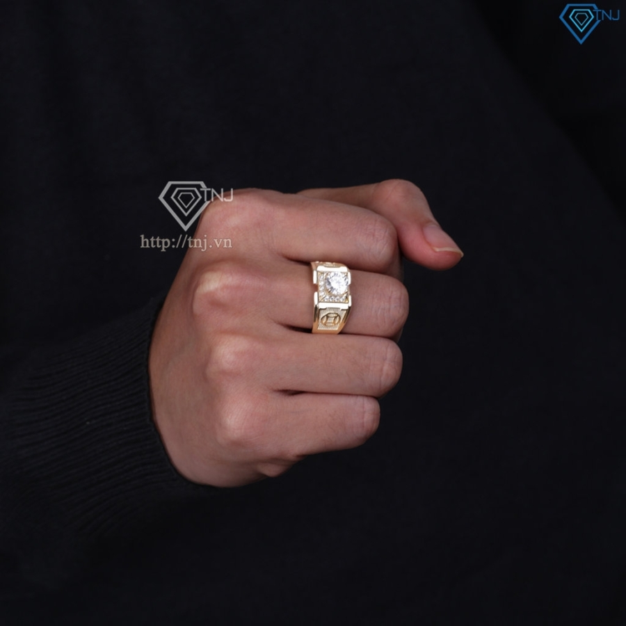 Nhẫn nam bạc kim tiền xi mạ vàng 18k NNA0604-XV