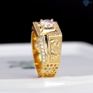 Nhẫn nam bạc xi mạ vàng 18k chữ Tài Lộc may mắn NNA0870-XV