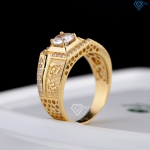 Nhẫn nam bạc xi mạ vàng 18k chữ Tài Lộc may mắn NNA0870-XV