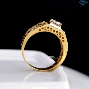 Nhẫn nam bạc xi mạ vàng 18k chữ Tài Lộc may mắn NNA0870-XV