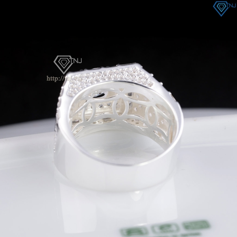 Nhẫn nam bạc đính đá cao cấp NNA0896
