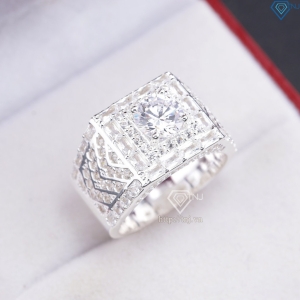 Nhẫn nam bạc đính đá cao cấp NNA0896