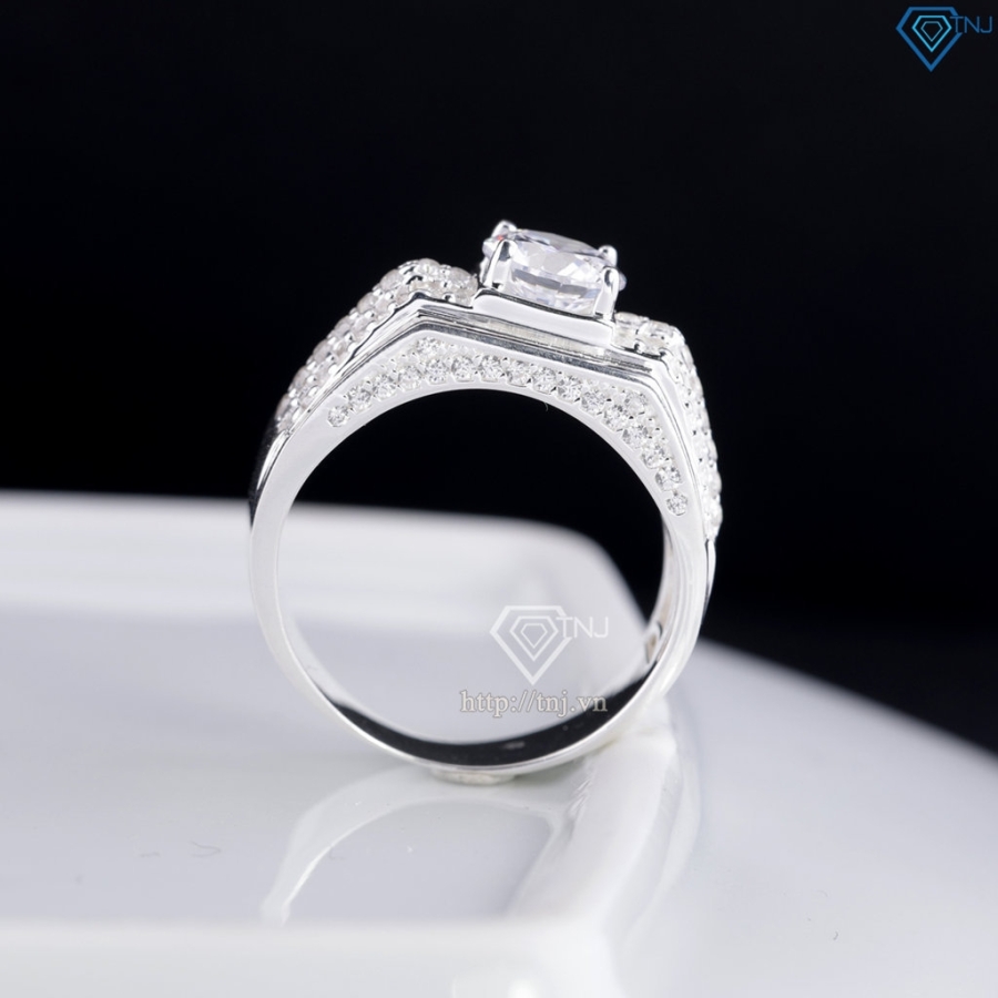 Nhẫn nam bạc full đính đá cao cấp sang trọng NNA0897
