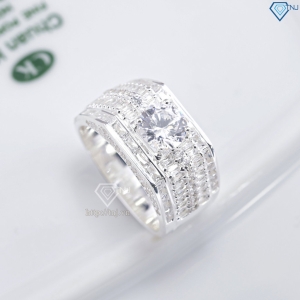 Nhẫn nam bạc full đính đá cao cấp sang trọng NNA0897