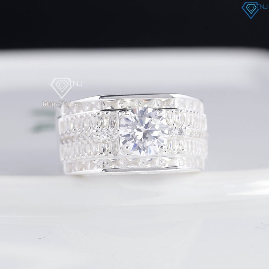 Nhẫn nam bạc full đính đá cao cấp sang trọng NNA0897