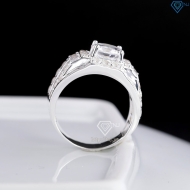Nhẫn nam bạc 925 cách điệu đính đá đẹp NNA0898