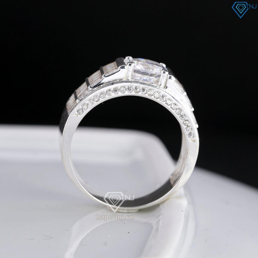 Nhẫn nam bạc đính đá chìm sang trọng NNA0899