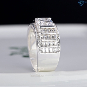 Nhẫn nam bạc đính đá chìm sang trọng NNA0899