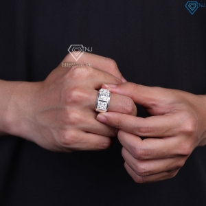 Nhẫn nam bạc cách điệu Hà Nội NNA0900