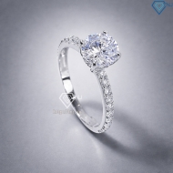 Nhẫn bạc nữ xi kim đính đá đẹp NN0551-XK