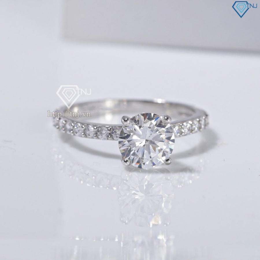 Nhẫn bạc nữ xi kim đính đá đẹp NN0551-XK