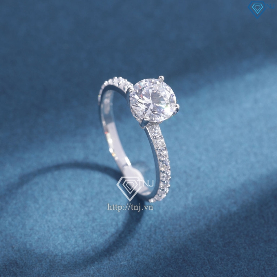 Nhẫn bạc nữ xi kim đính đá đẹp NN0551-XK