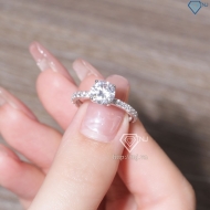 Nhẫn bạc nữ xi kim đính đá đẹp NN0551-XK