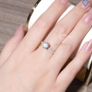 Nhẫn bạc nữ xi kim đính đá đẹp NN0551-XK