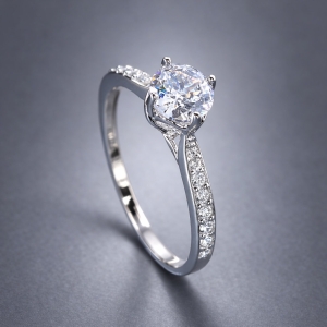 Nhẫn bạc nữ xi kim đơn giản NN0552-XK