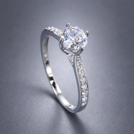 Nhẫn bạc nữ xi kim đơn giản NN0552-XK