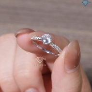 Nhẫn bạc nữ xi kim đơn giản NN0552-XK