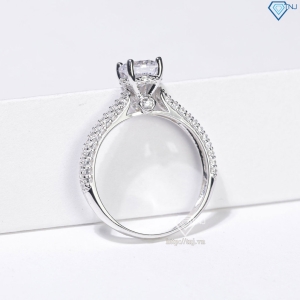 Nhẫn bạc nữ full đá 2 bên xi kim NN0553-XK