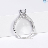 Nhẫn bạc nữ full đá 2 bên xi kim NN0553-XK