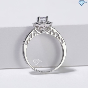 Nhẫn bạc nữ xi kim mặt tròn đính đá NN0554-XK