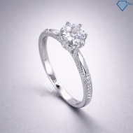 Nhẫn bạc nữ  hoàng xi kim đính đá đẹp NN0555-XK