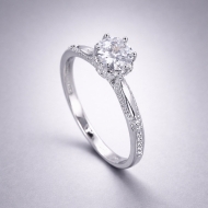 Nhẫn bạc nữ  hoàng xi kim đính đá đẹp NN0555-XK