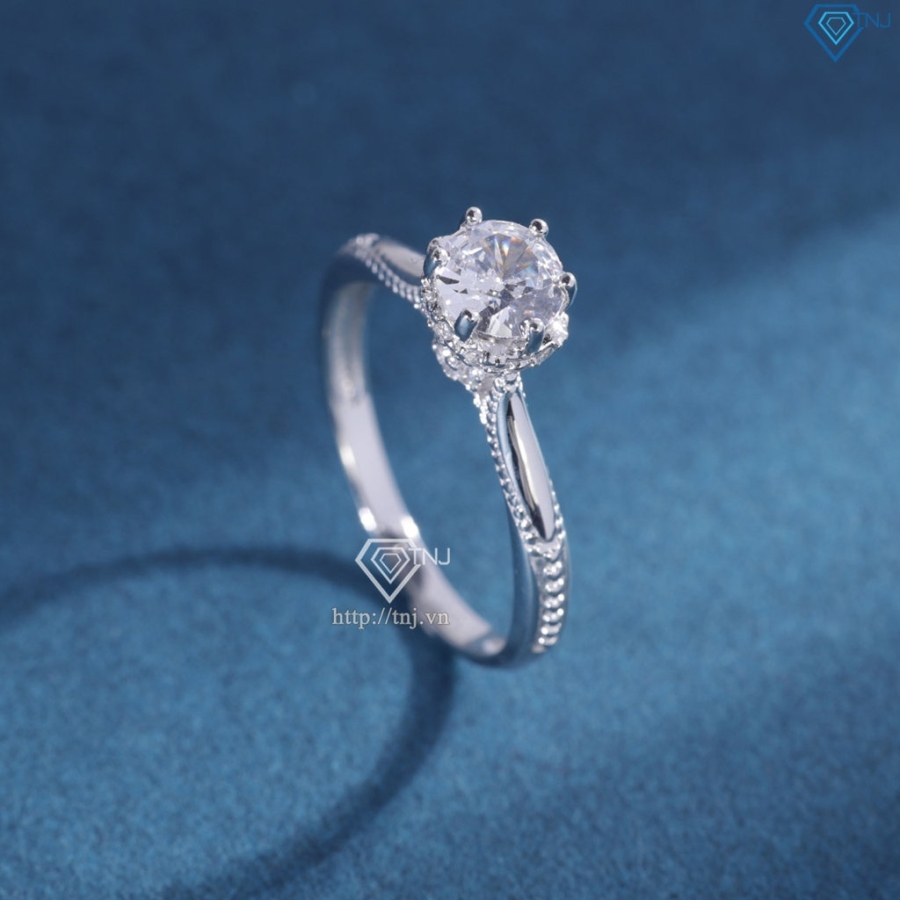 Nhẫn bạc nữ  hoàng xi kim đính đá đẹp NN0555-XK