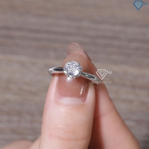 Nhẫn bạc nữ  hoàng xi kim đính đá đẹp NN0555-XK