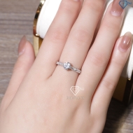 Nhẫn bạc nữ xi kim đơn giản NN0556-XK