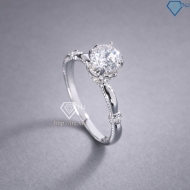 Nhẫn bạc nữ hình bông hoa xi kim NN0557-XK