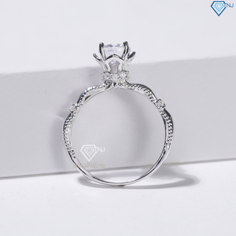 Nhẫn bạc nữ hình bông hoa xi kim NN0557-XK
