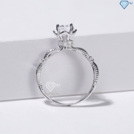 Nhẫn bạc nữ hình bông hoa xi kim NN0557-XK