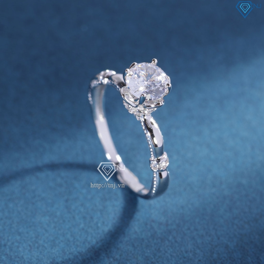 Nhẫn bạc nữ hình bông hoa xi kim NN0557-XK