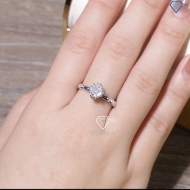 Nhẫn bạc nữ hình bông hoa xi kim NN0557-XK