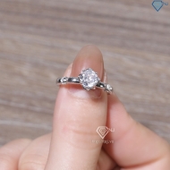 Nhẫn bạc nữ hình bông hoa xi kim NN0557-XK