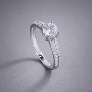 Nhẫn bạc nữ đính đá trắng xi kim NN0558-XK