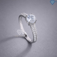 Nhẫn bạc nữ đính đá trắng xi kim NN0558-XK
