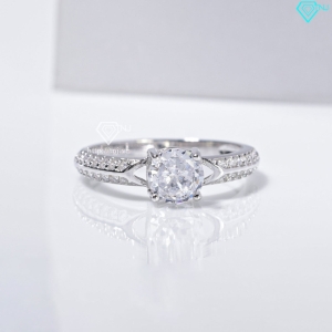 Nhẫn bạc nữ đính đá trắng xi kim NN0558-XK