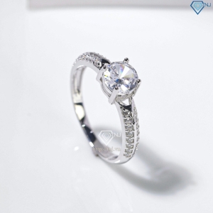 Nhẫn bạc nữ đính đá trắng xi kim NN0558-XK