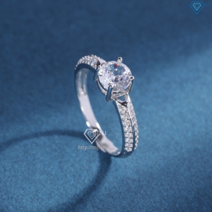 Nhẫn bạc nữ đính đá trắng xi kim NN0558-XK