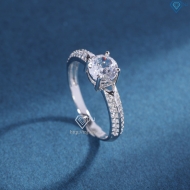 Nhẫn bạc nữ đính đá trắng xi kim NN0558-XK