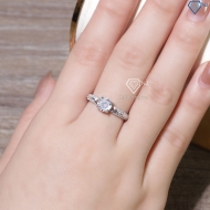 Nhẫn bạc nữ đính đá trắng xi kim NN0558-XK